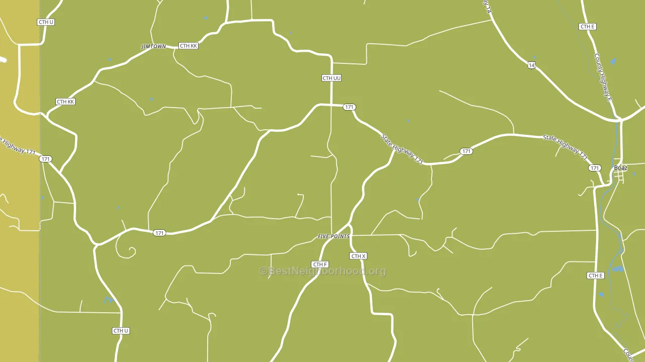 Five Points, WI block-group voter-turnout map