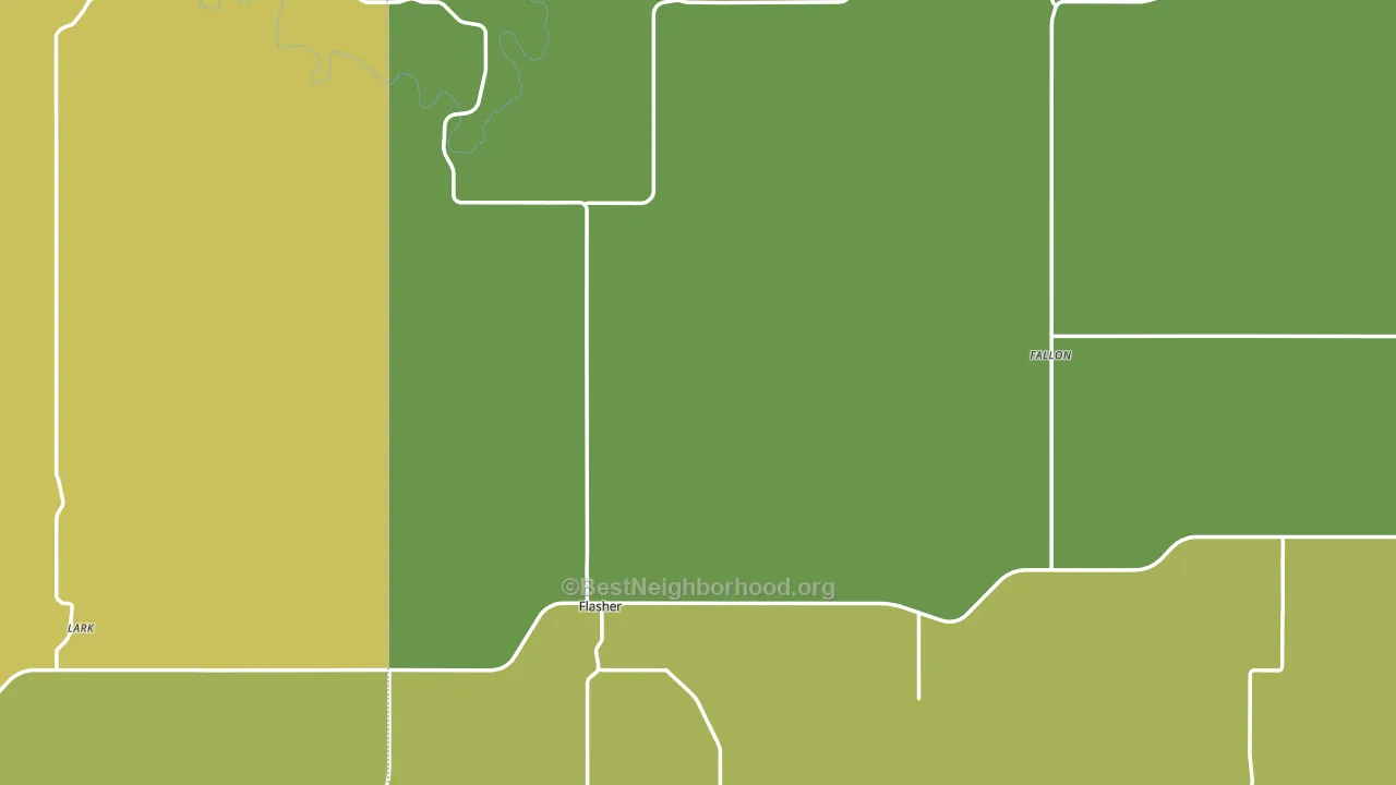 Flasher, ND block-group voter-turnout map