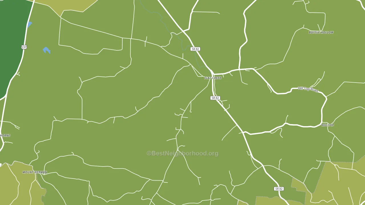 Flat Creek, TN block-group voter-turnout map