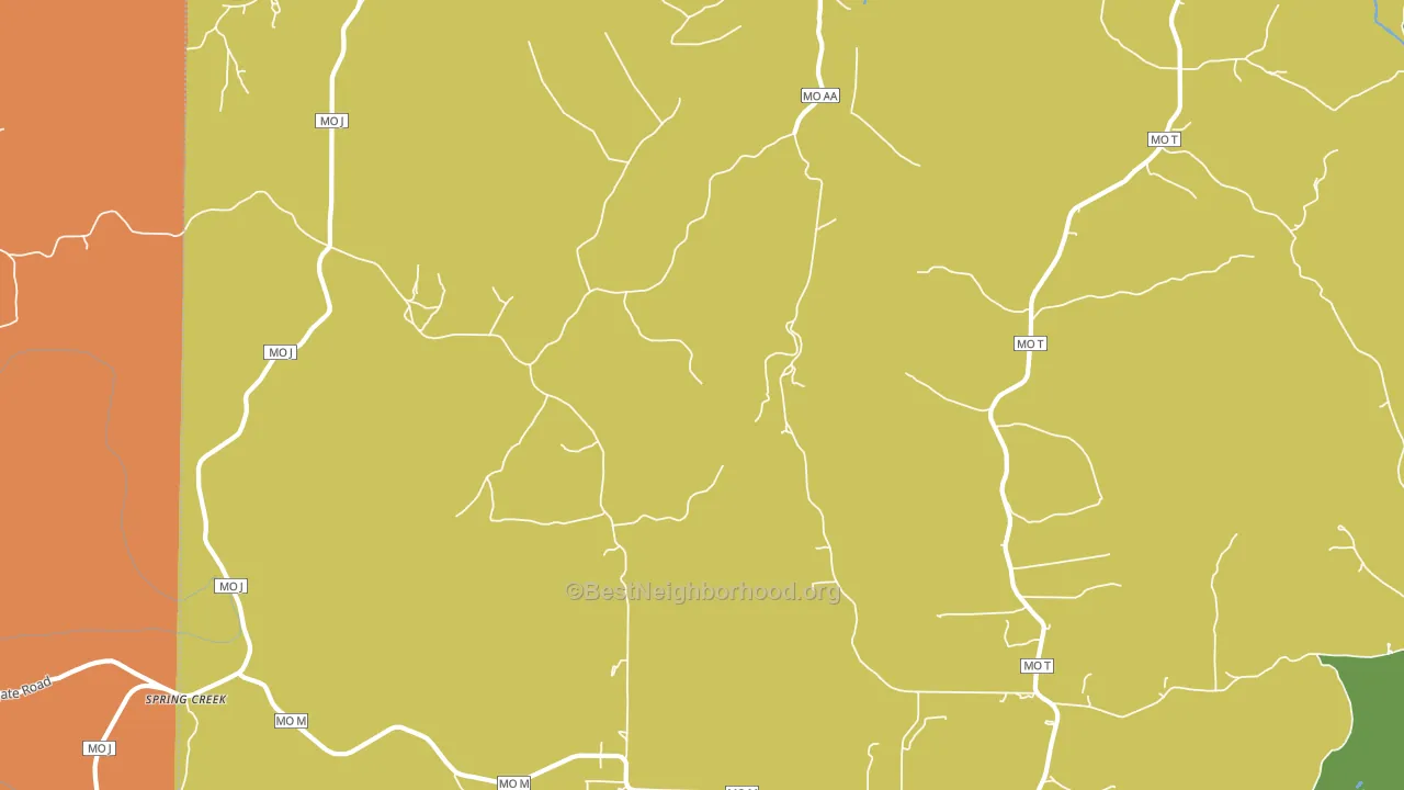 Flat, MO block-group voter-turnout map