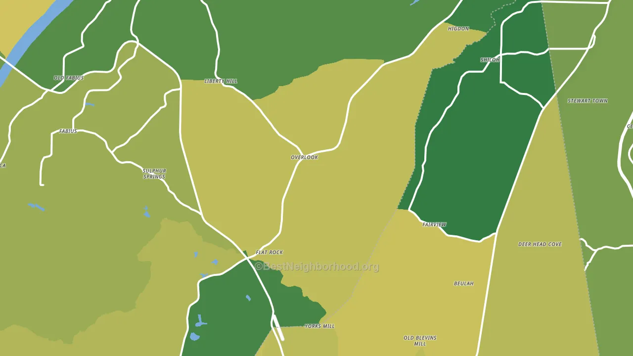 Flat Rock, AL block-group voter-turnout map