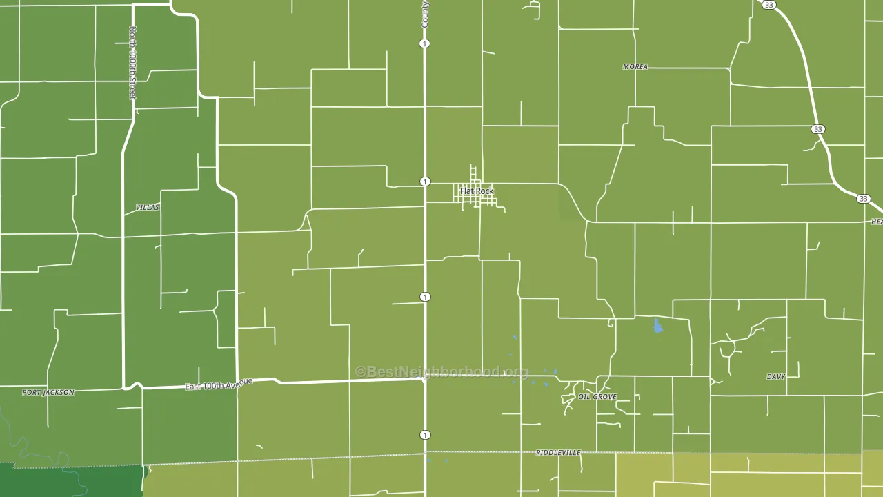 Flat Rock, IL block-group voter-turnout map