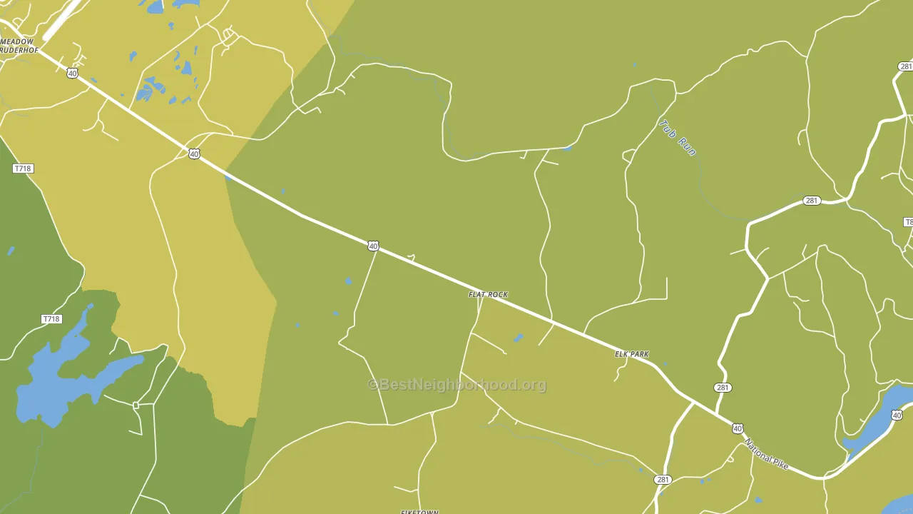 Flat Rock, PA block-group voter-turnout map