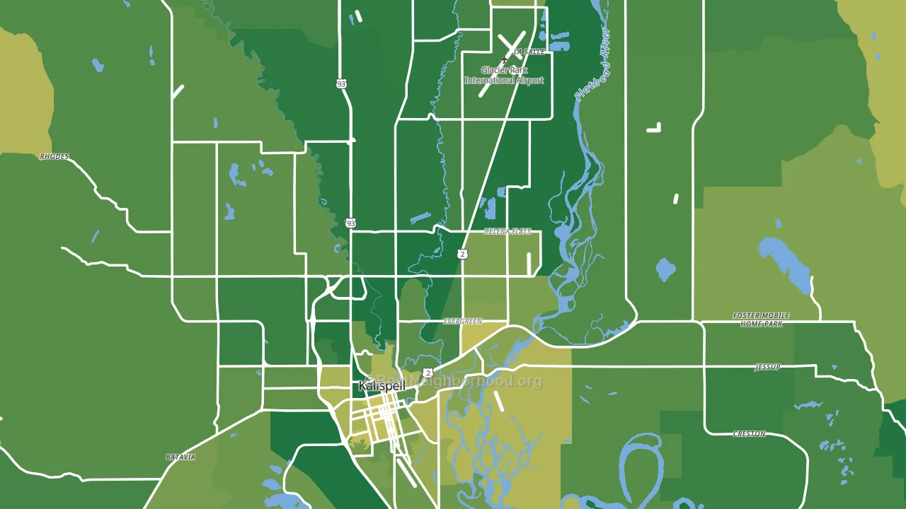 Flathead County, MT block-group voter-turnout map