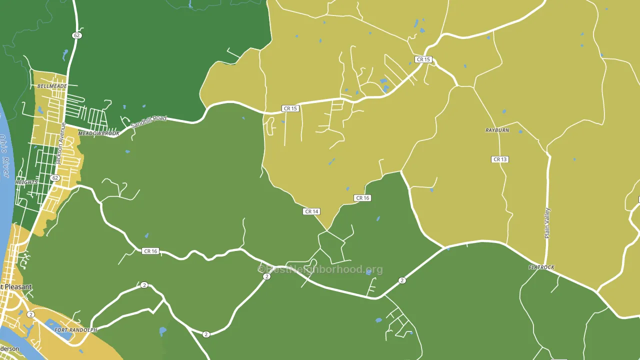 Flatrock, WV block-group voter-turnout map