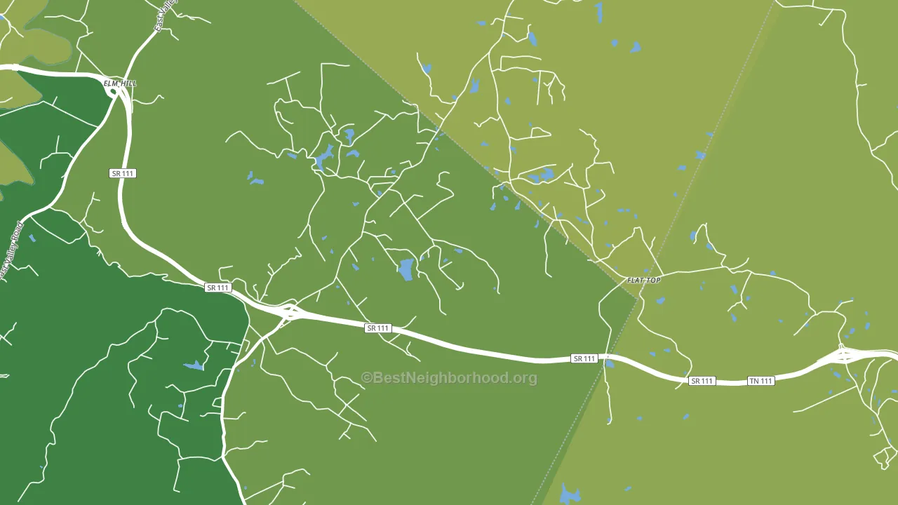 Flattop, TN block-group voter-turnout map