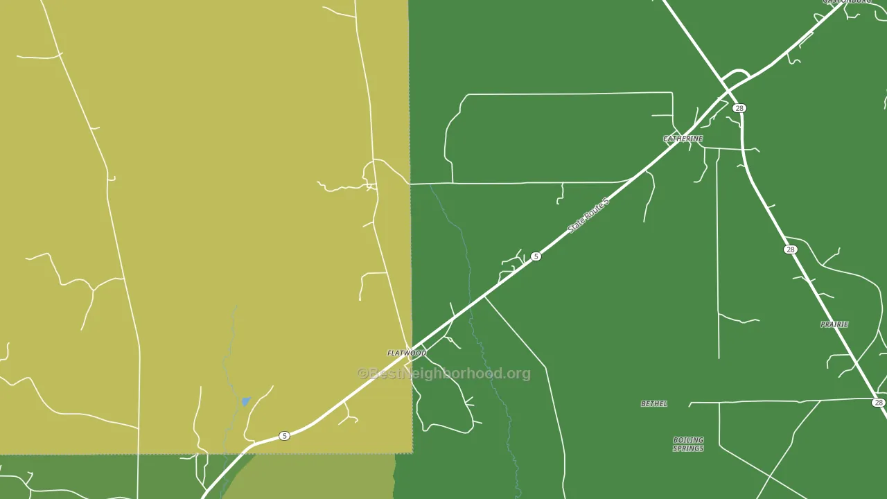 Flatwood, AL block-group voter-turnout map