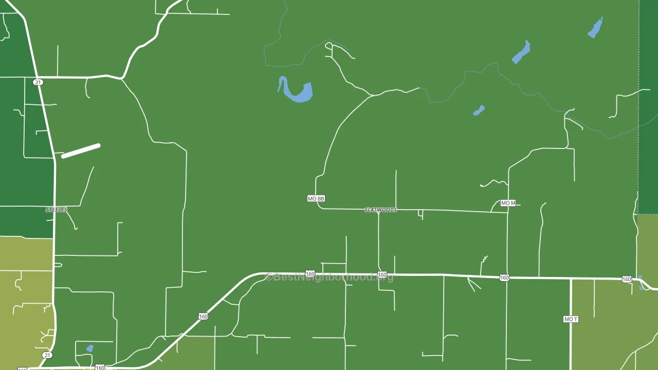Flatwoods, MO block-group voter-turnout map