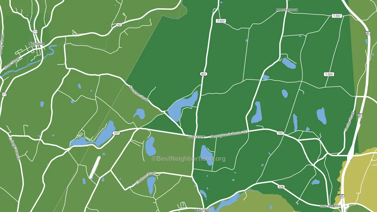 Fleetville, PA block-group voter-turnout map