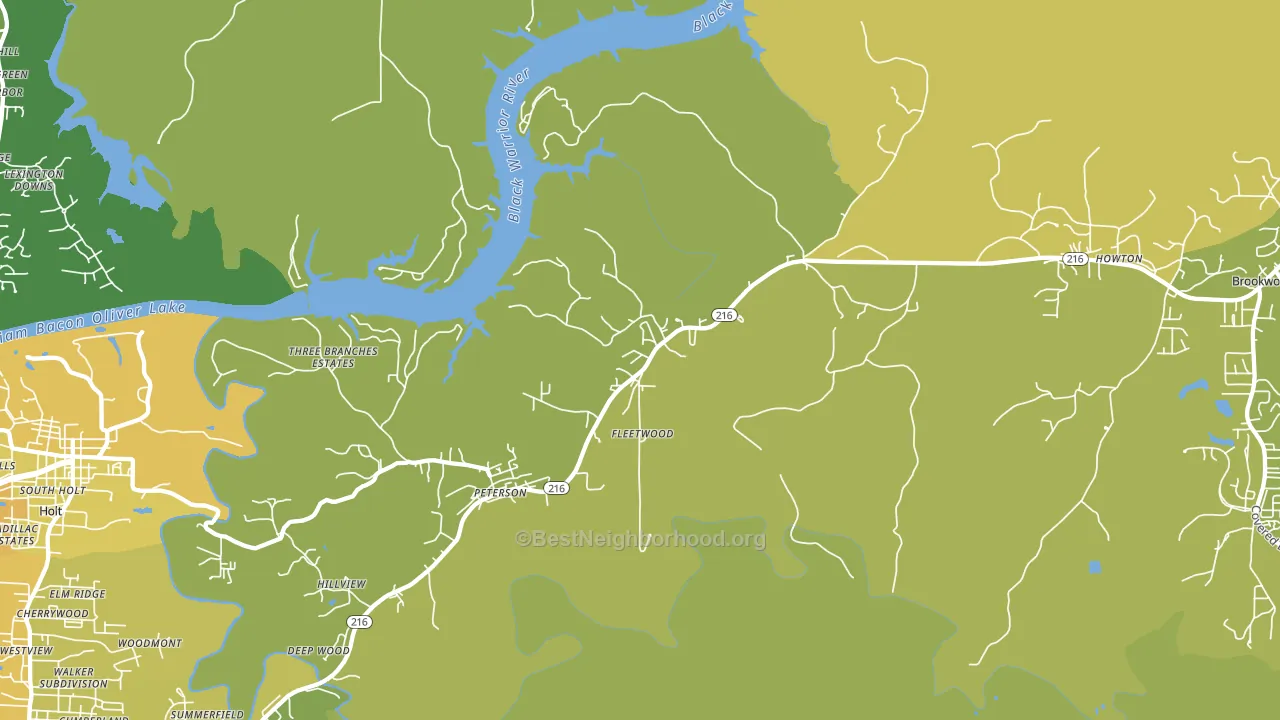 Fleetwood, AL block-group voter-turnout map