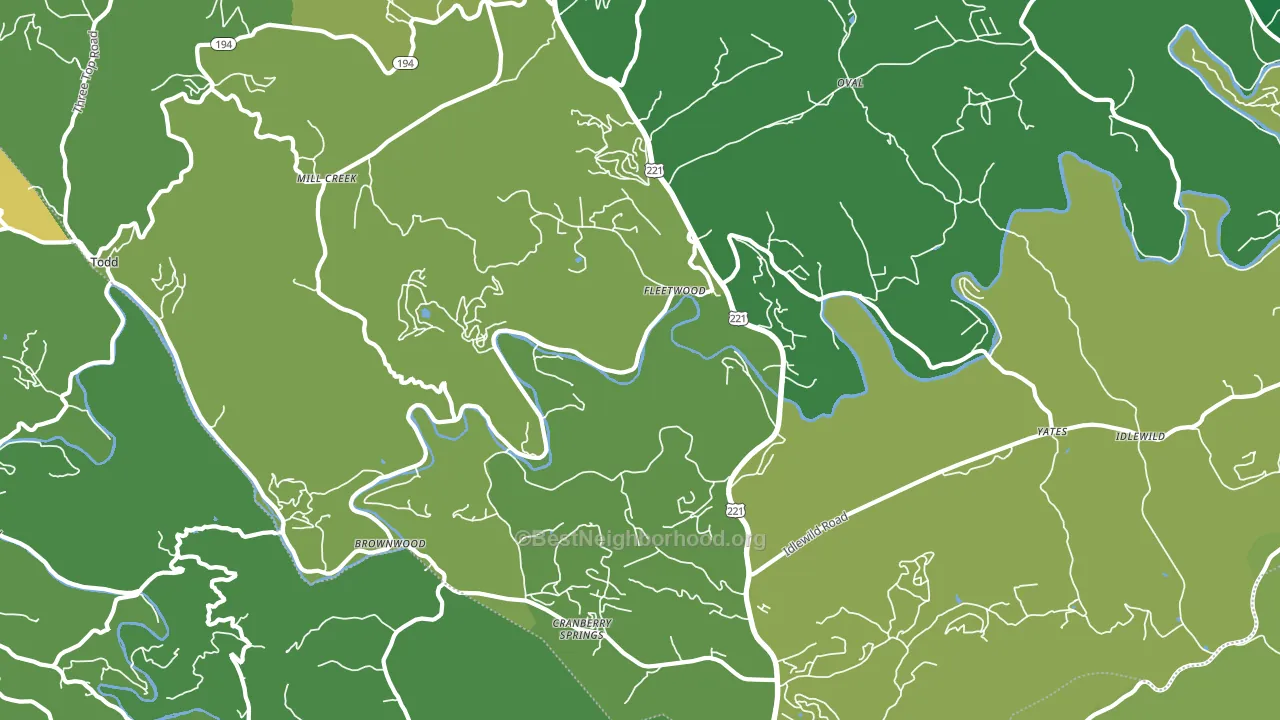 Fleetwood, NC block-group voter-turnout map