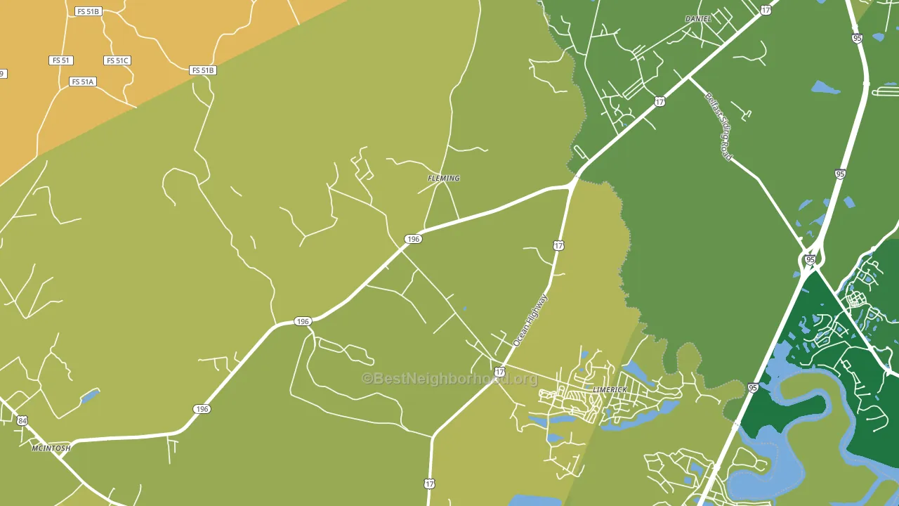 Fleming, GA block-group voter-turnout map