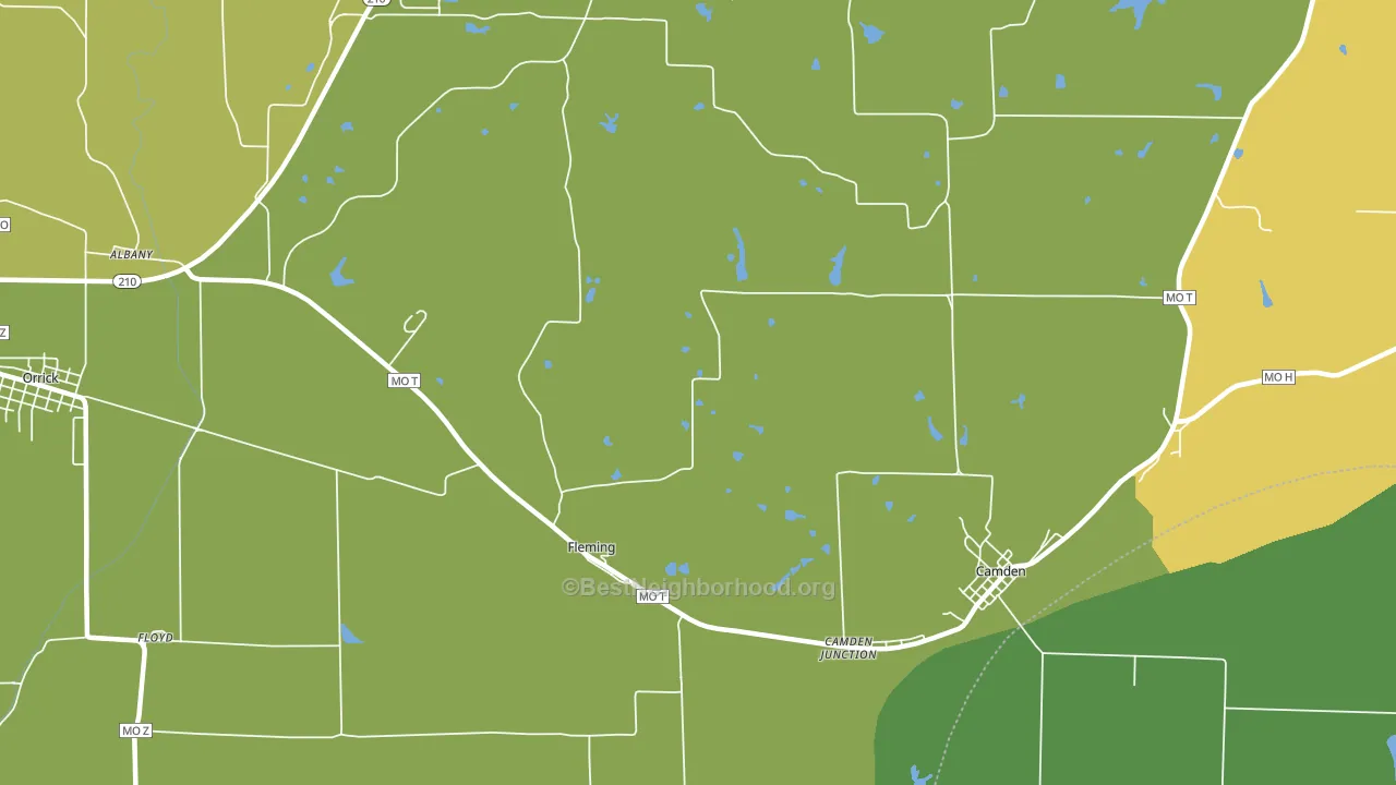 Fleming, MO block-group voter-turnout map
