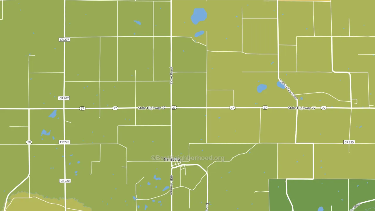 Flensburg, MN block-group voter-turnout map