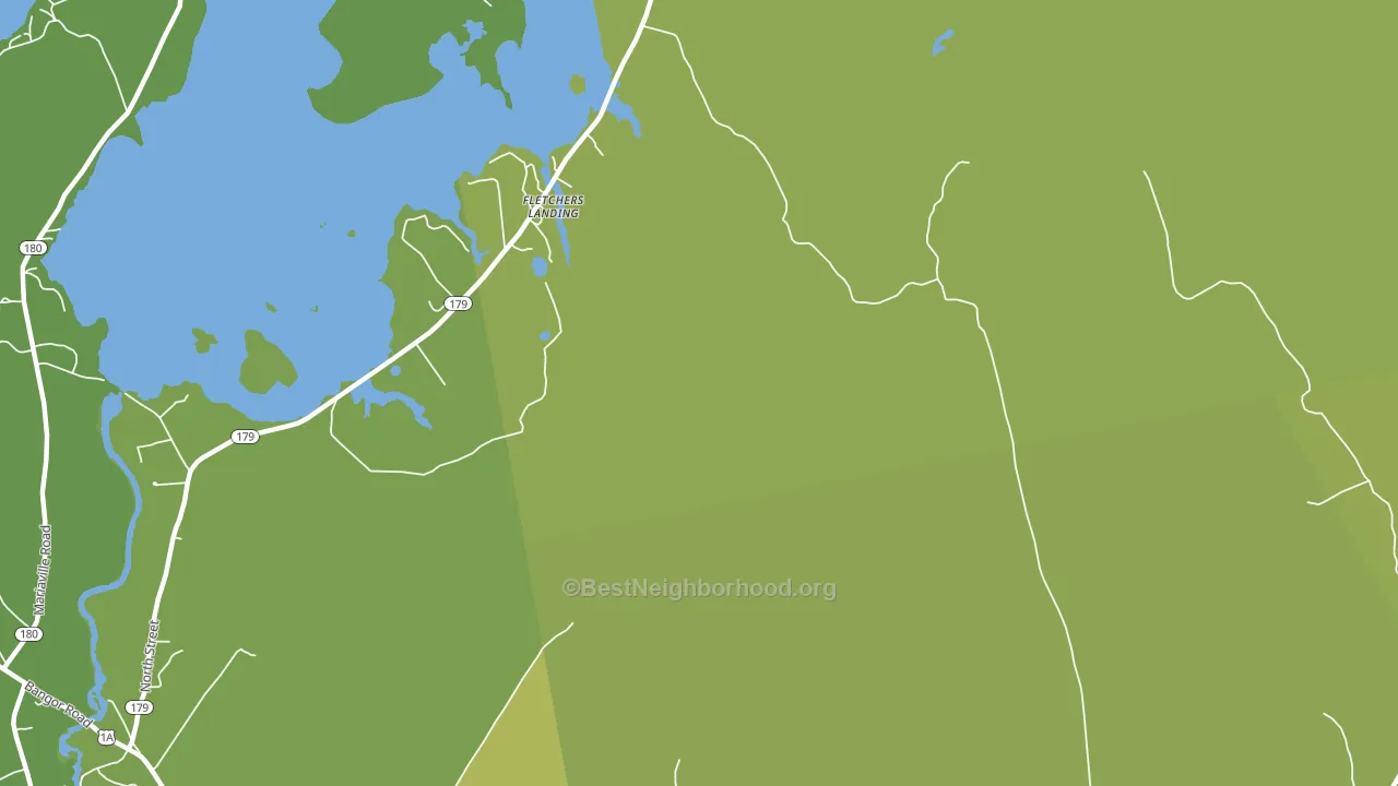 Fletchers Landing, ME block-group voter-turnout map
