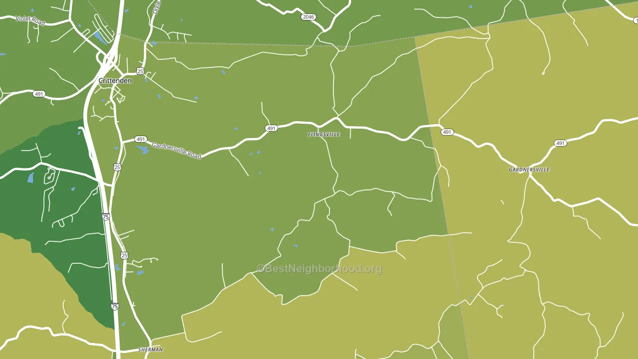 Flingsville, KY block-group voter-turnout map
