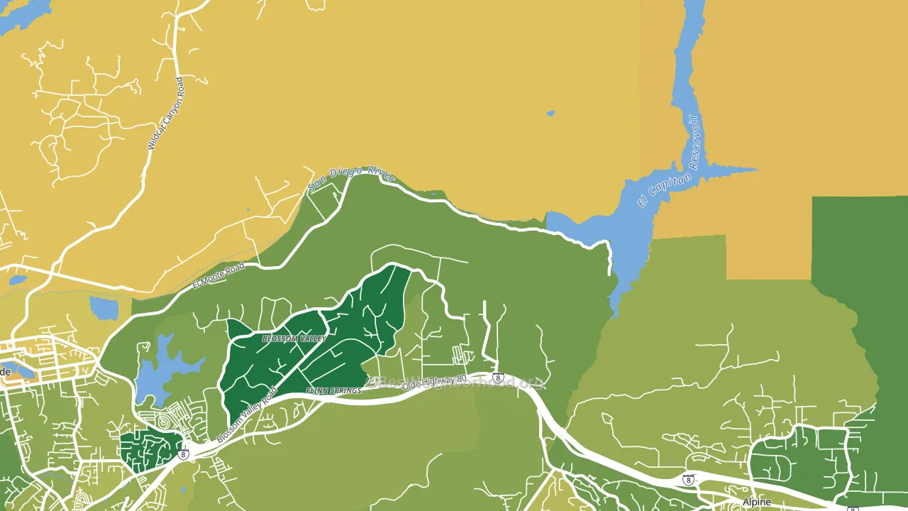 Flinn Springs, CA block-group voter-turnout map