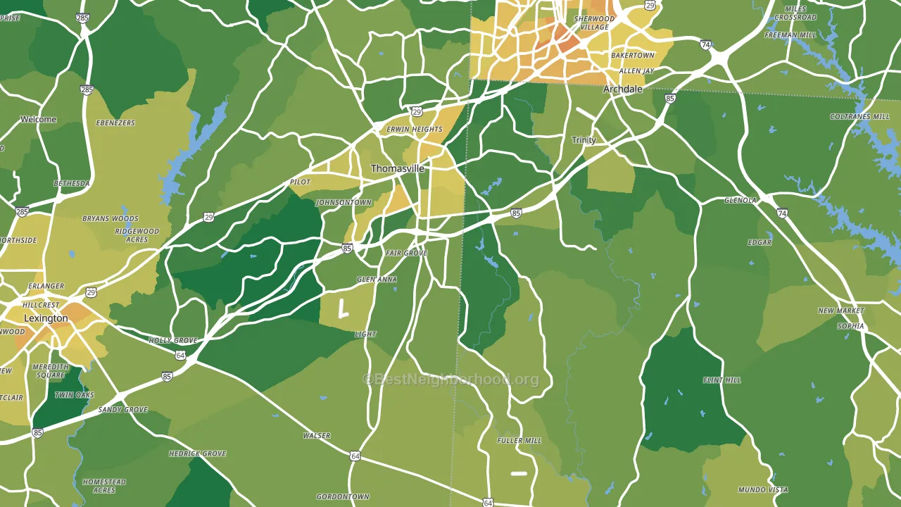 Flint Hill, NC block-group voter-turnout map