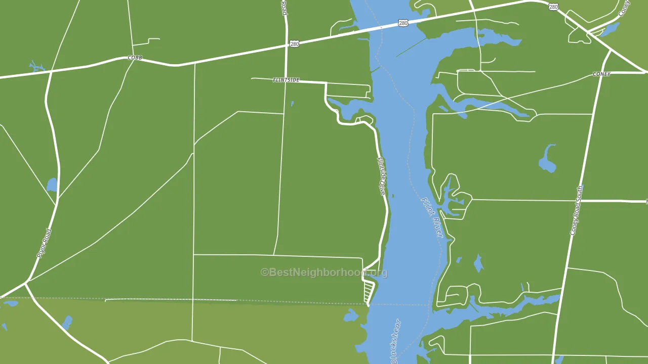 Flintside, GA block-group voter-turnout map