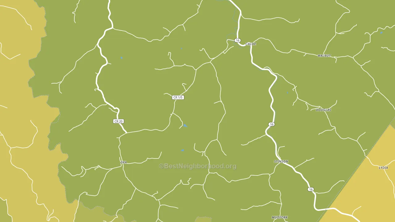 Floe, WV block-group voter-turnout map