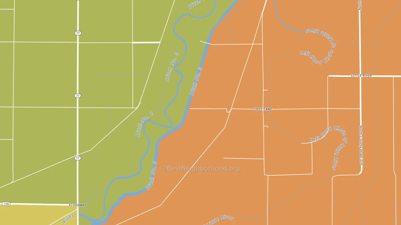 Floodway, AR block-group voter-turnout map