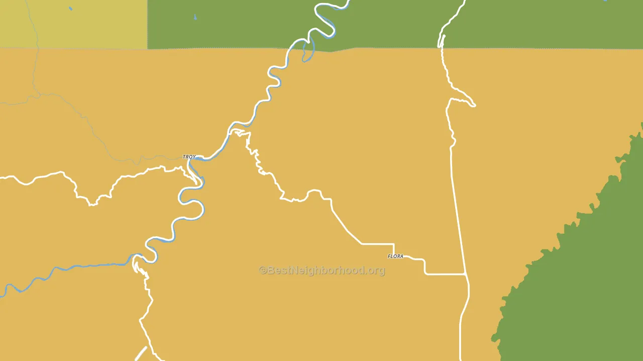 Flora, OR block-group voter-turnout map