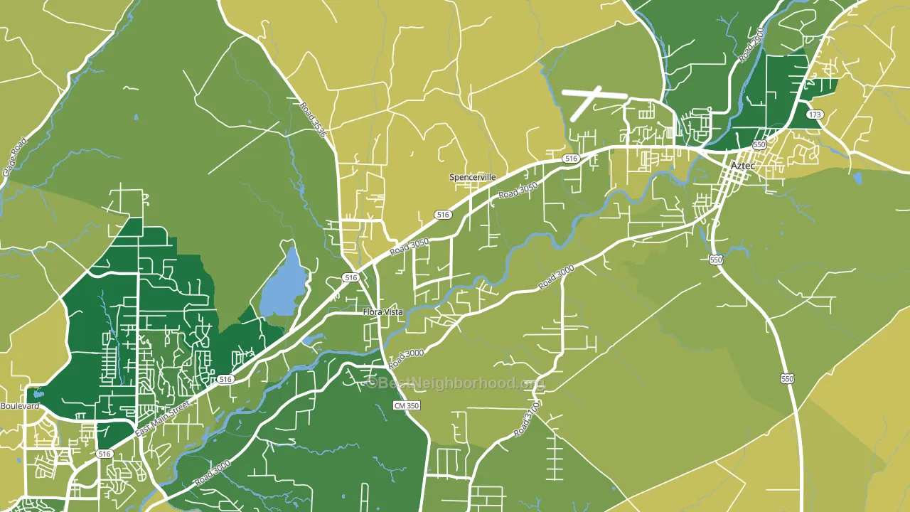 Flora Vista, NM block-group voter-turnout map