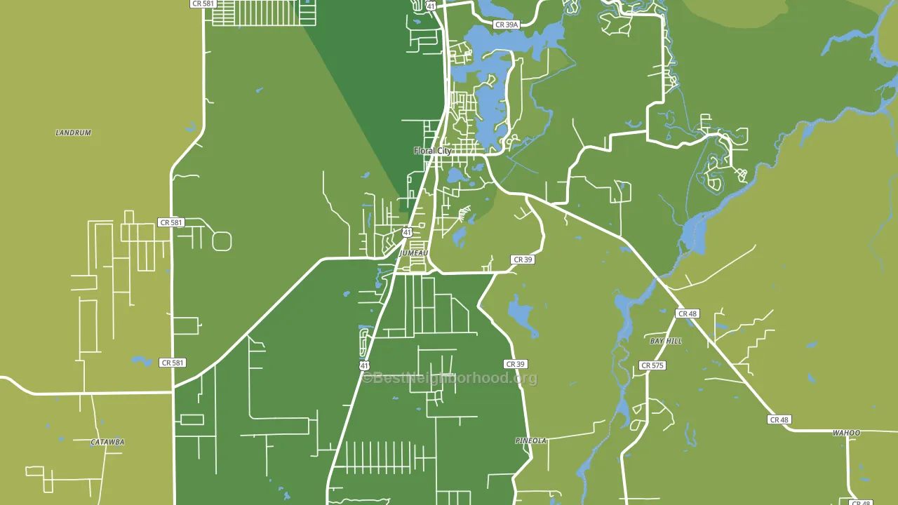 Floral City, FL block-group voter-turnout map