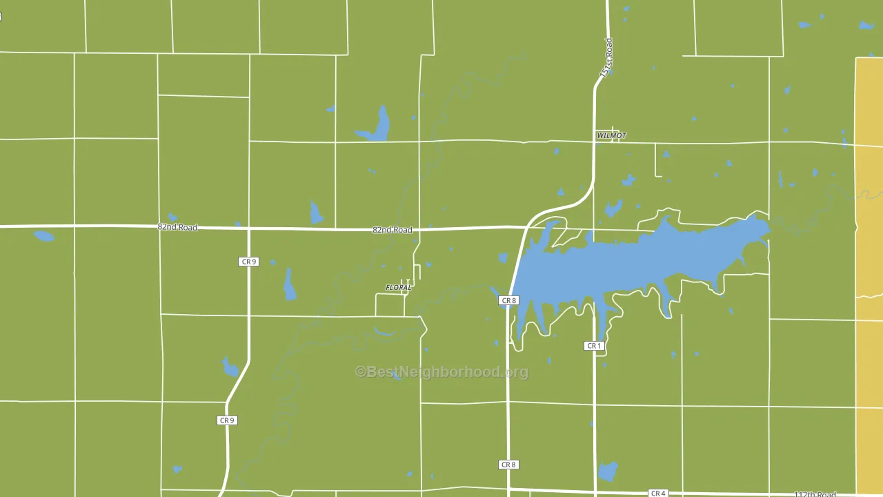 Floral, KS block-group voter-turnout map