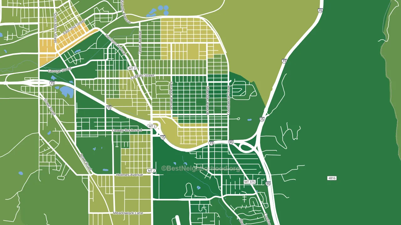 Floral Park, Butte, MT block-group voter-turnout map