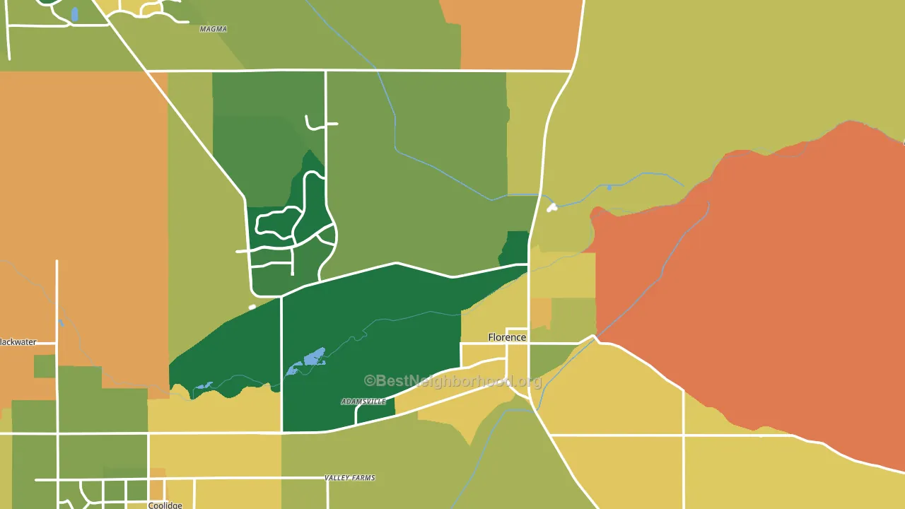 Florence, AZ block-group voter-turnout map