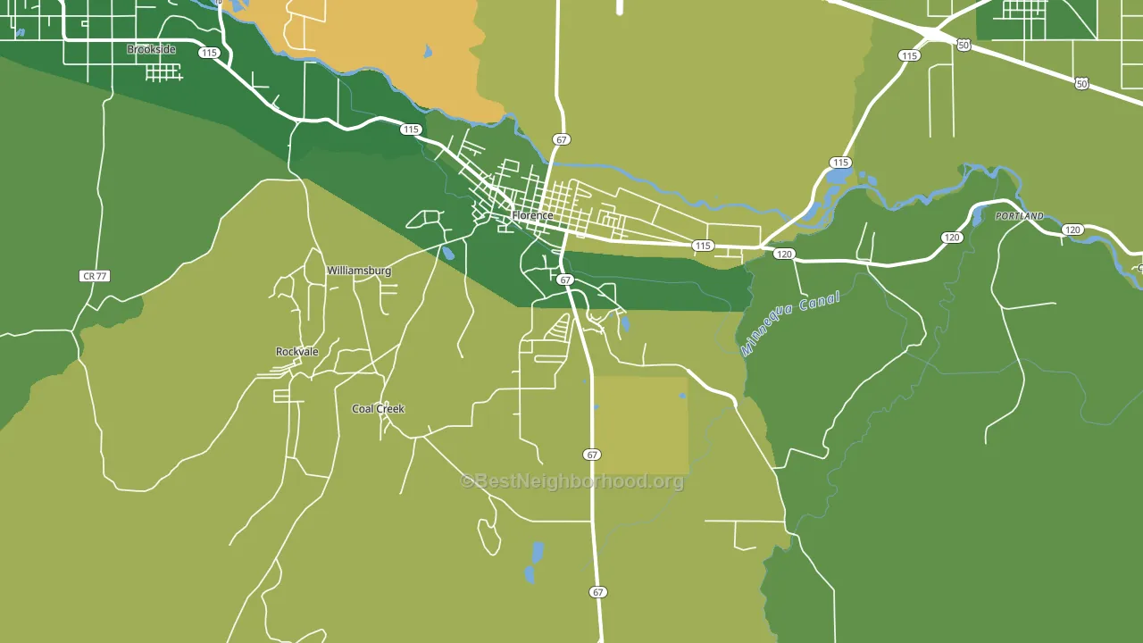 Florence, CO block-group voter-turnout map