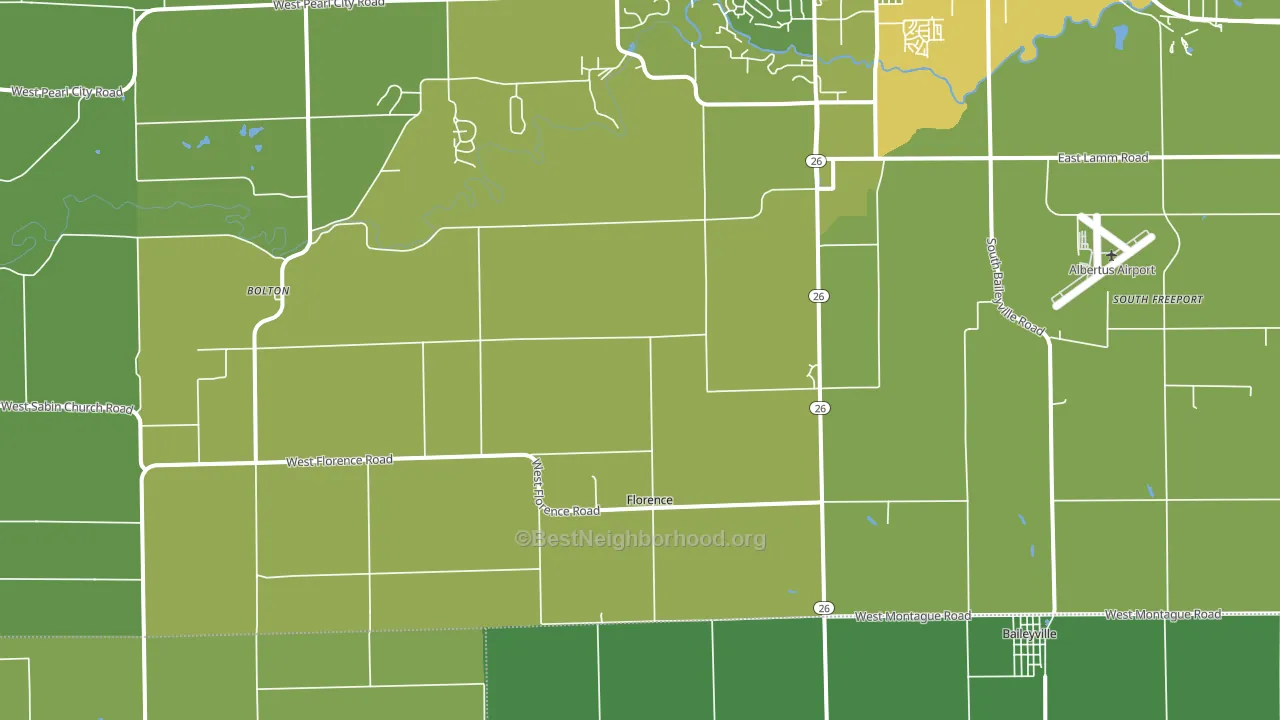 Florence, IL block-group voter-turnout map