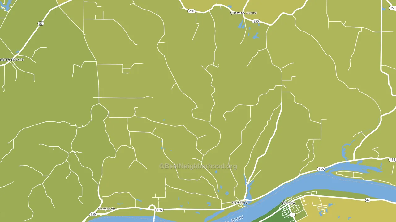 Florence, IN block-group voter-turnout map