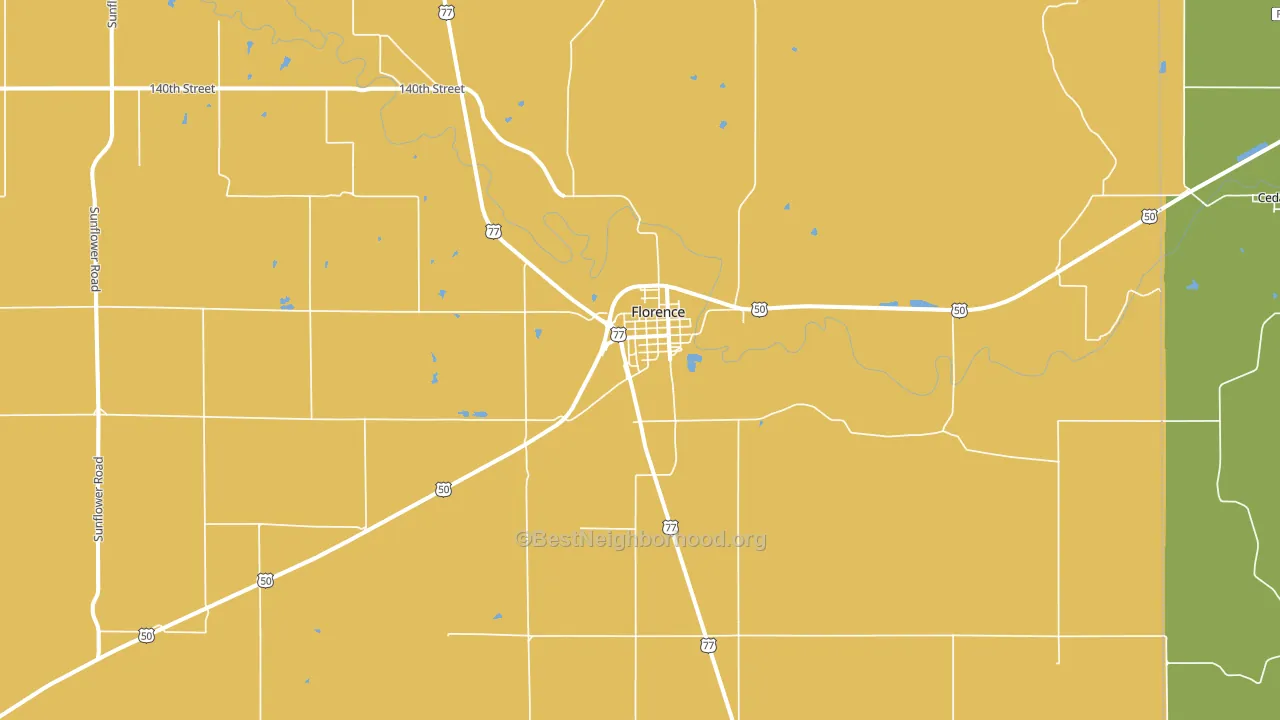 Florence, KS block-group voter-turnout map