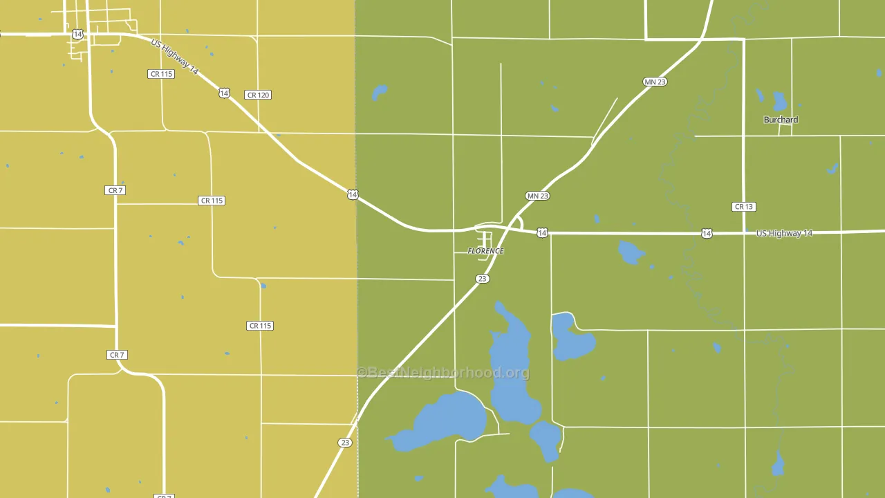 Florence, MN block-group voter-turnout map