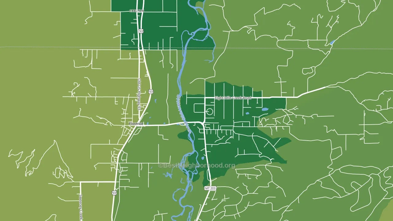 Florence, MT block-group voter-turnout map