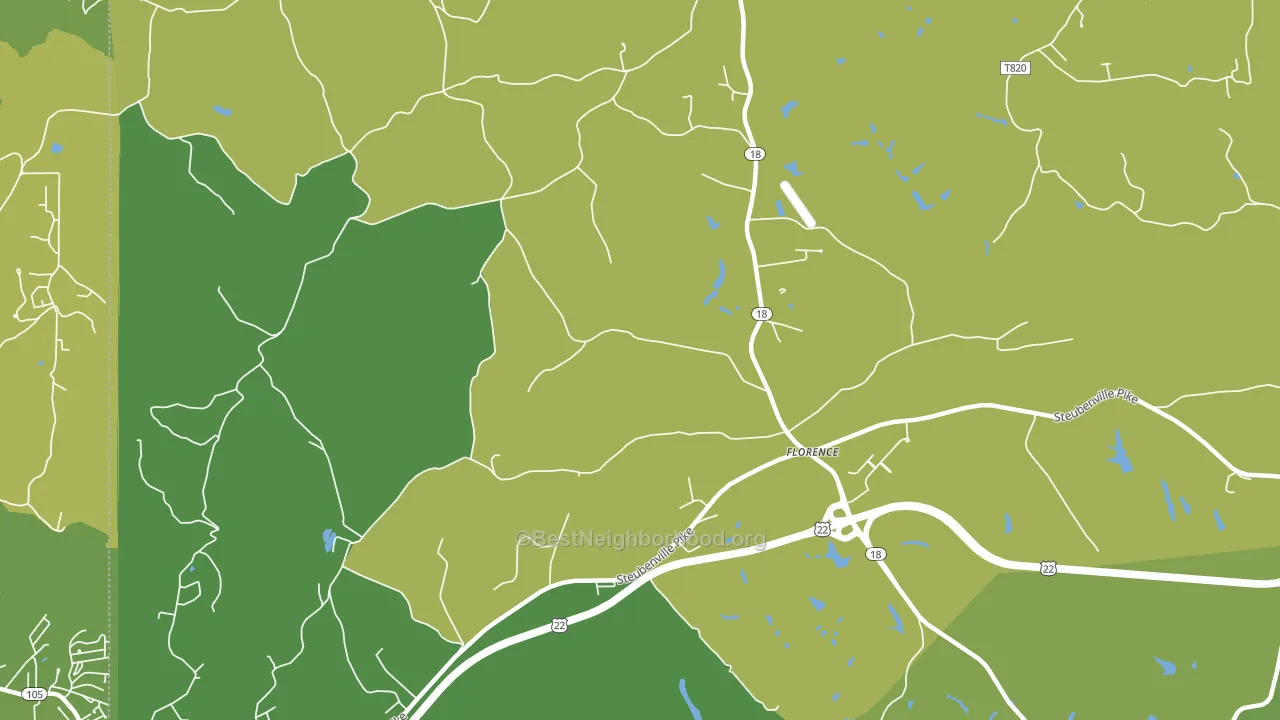 Florence, PA block-group voter-turnout map
