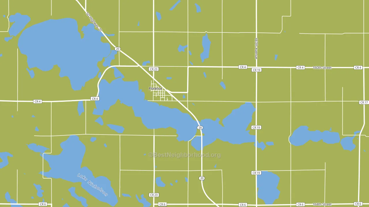 Florence, SD block-group voter-turnout map