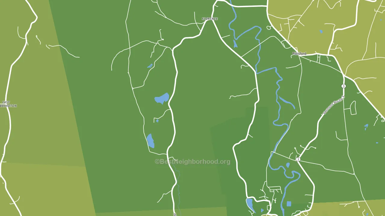 Florence, VT block-group voter-turnout map