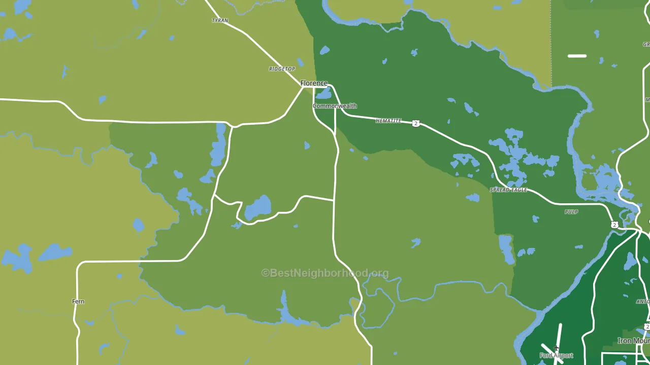Florence, WI block-group voter-turnout map