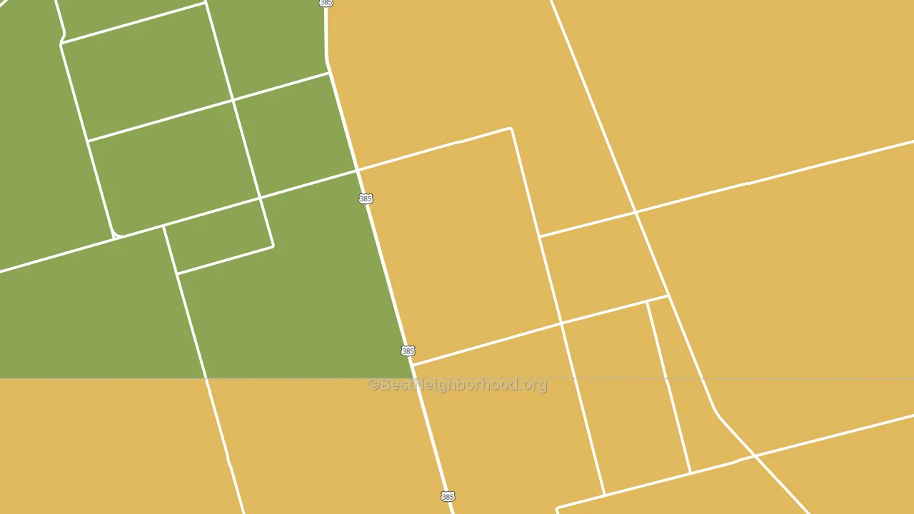 Florey, TX block-group voter-turnout map