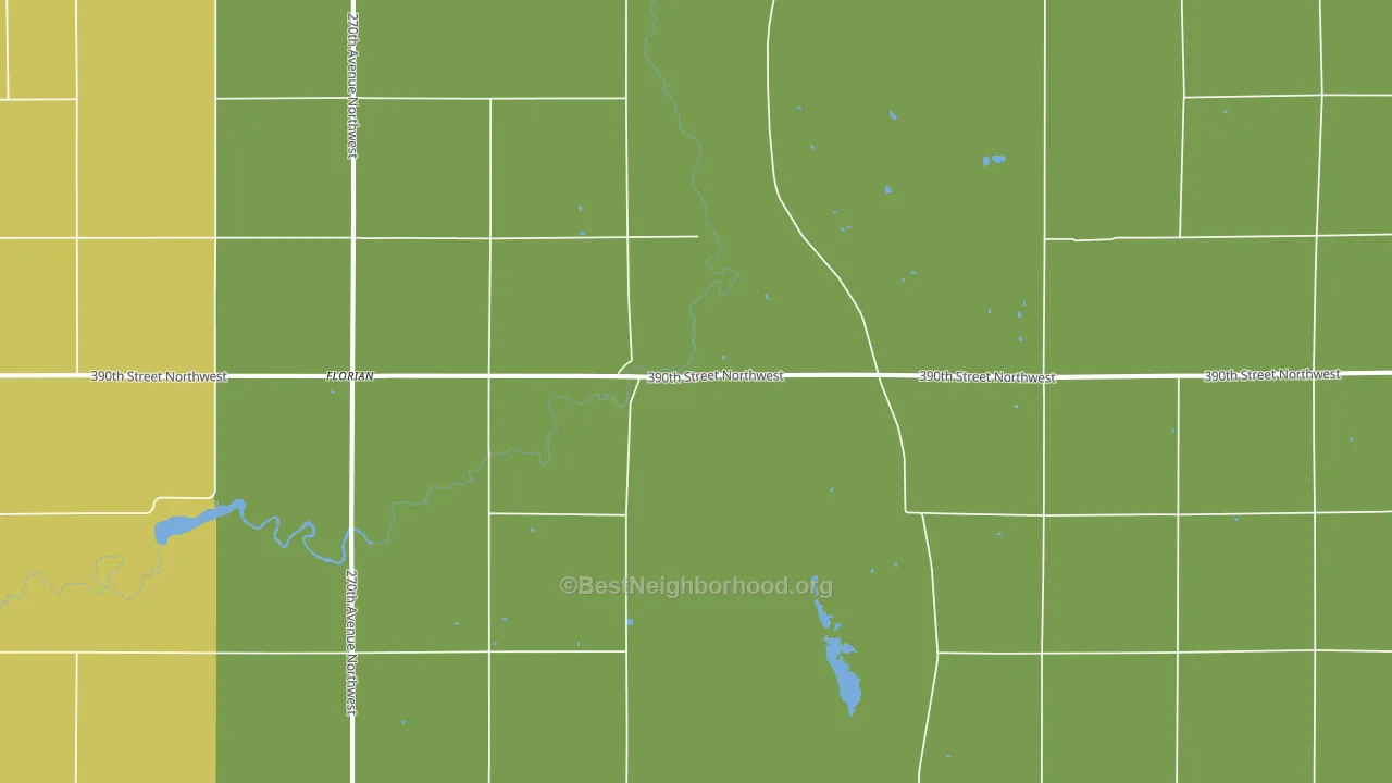 Florian, MN block-group voter-turnout map