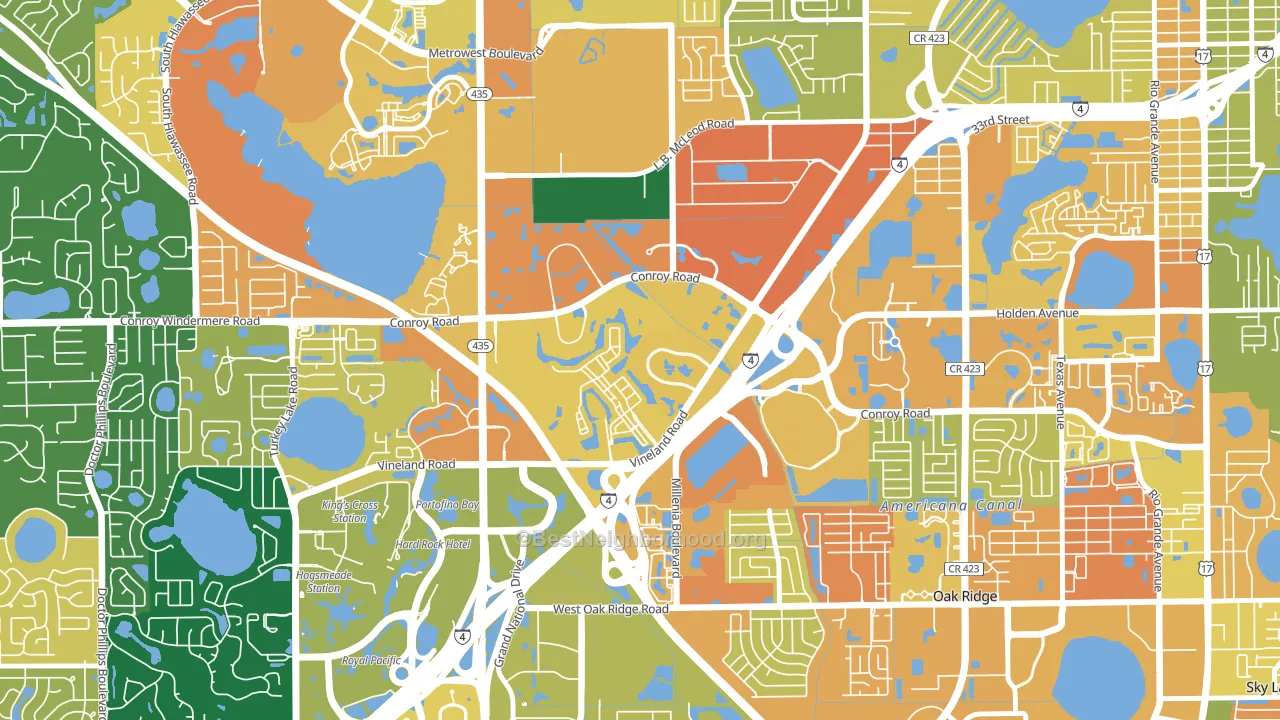 Florida Center North, Orlando, FL block-group voter-turnout map