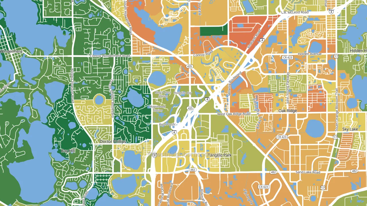 Florida Center, Orlando, FL block-group voter-turnout map