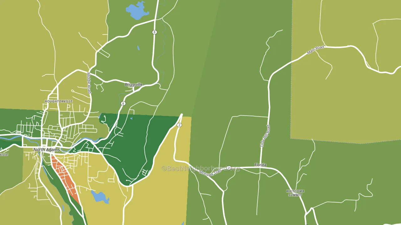 Florida, MA block-group voter-turnout map