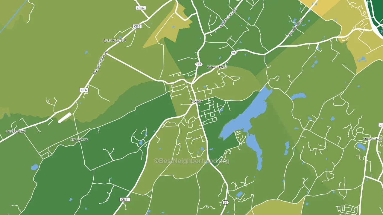 Florida, NY block-group voter-turnout map