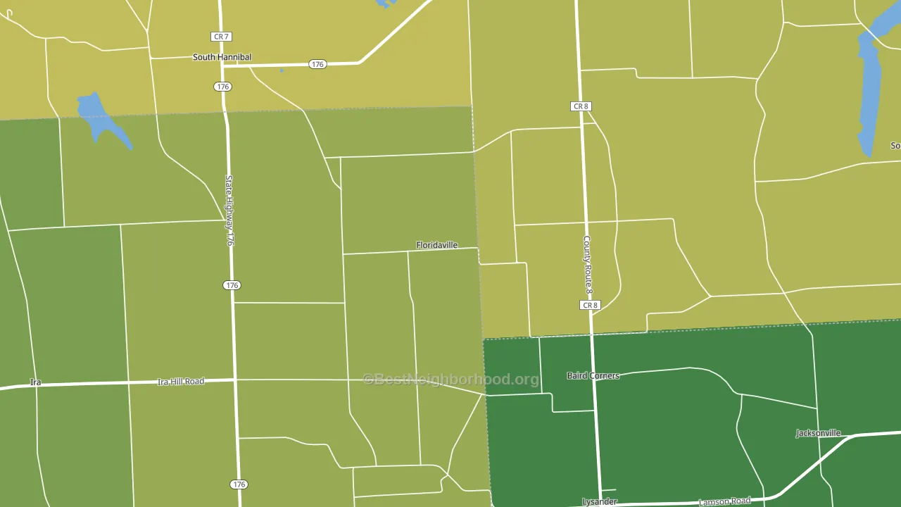 Floridaville, NY block-group voter-turnout map