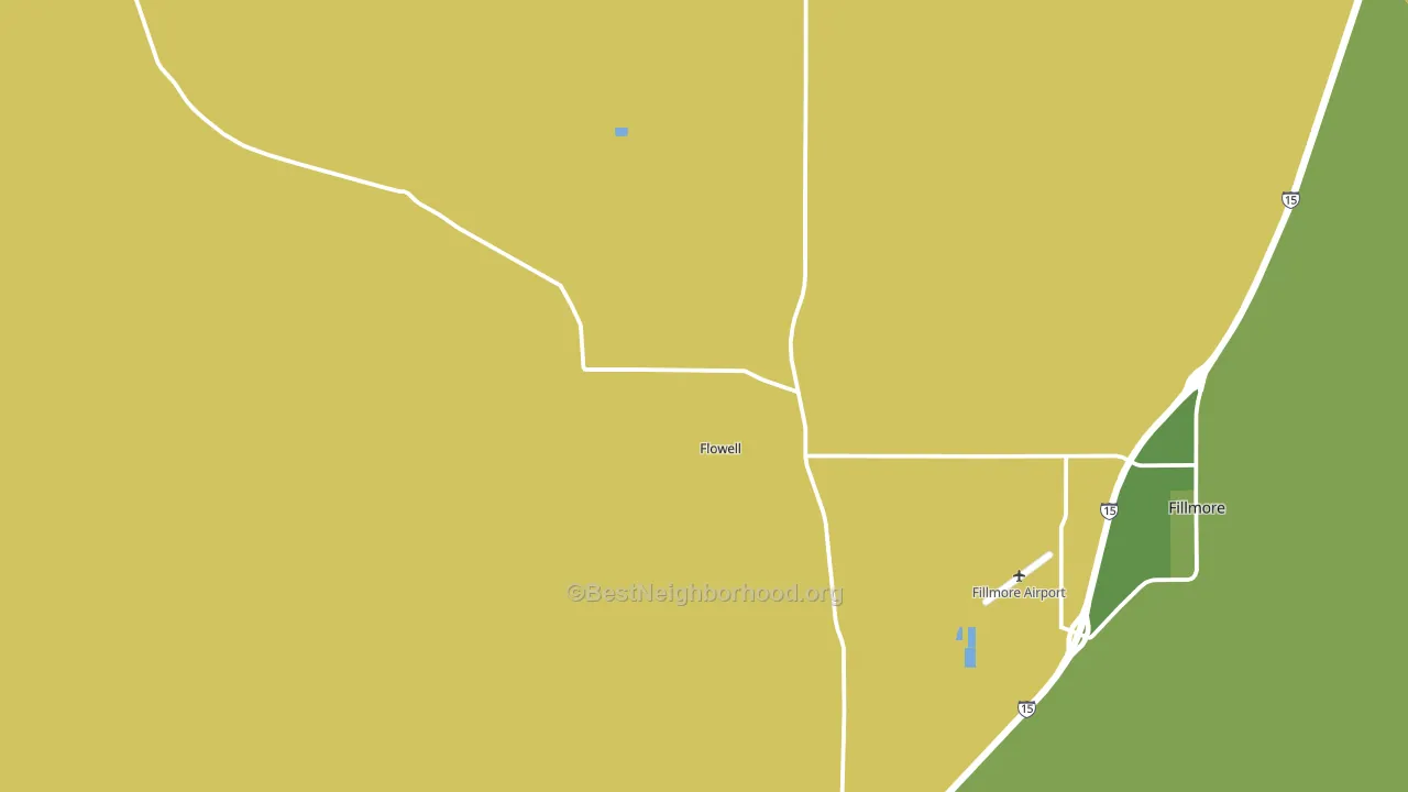 Flowell, UT block-group voter-turnout map