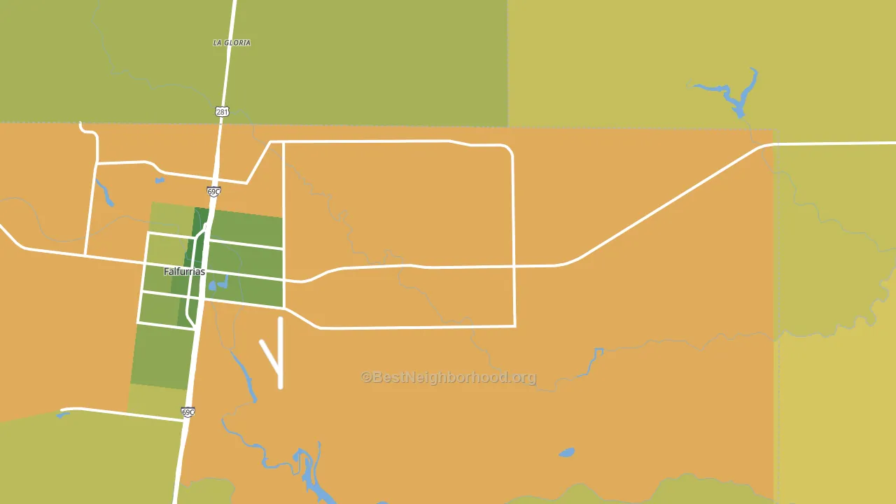 Flowella, TX block-group voter-turnout map
